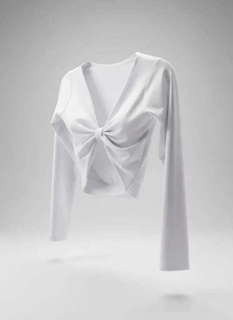 BLUSA SEXY MANGA LARGA (BLANCO, S / M)